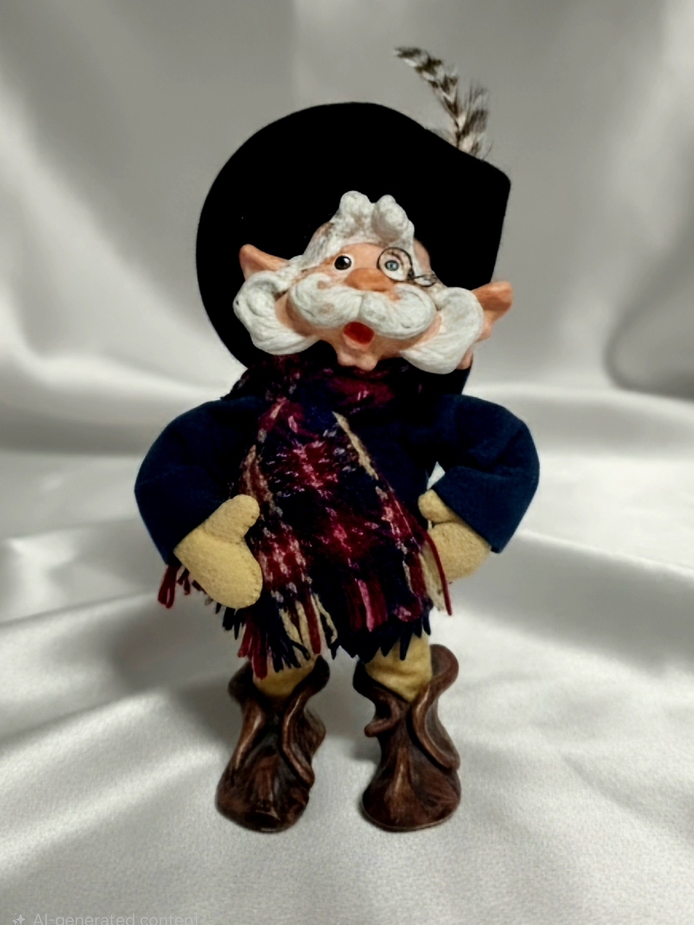 Vintage handmade Simpich Character Doll elf figurine, rare 1982 "Liwingston" 6"